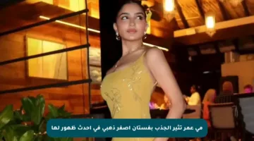 مي عمر تثير الجذب بفستان أصفر ذهبي في أحدث ظهور لها